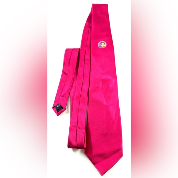 Puccini Hand Made Hot Pink Tie 100% Microfiber Men’s Neck Tie - Picture 3 of 4